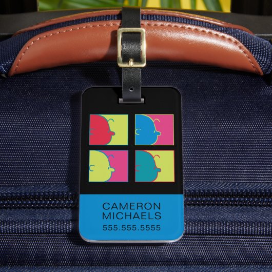 pinda's | Moderne Pop Art Charlie Brown Bagagelabel (Voorkant Insitu 2)