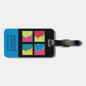 pinda's | Moderne Pop Art Charlie Brown Bagagelabel (Achterkant horizontaal)