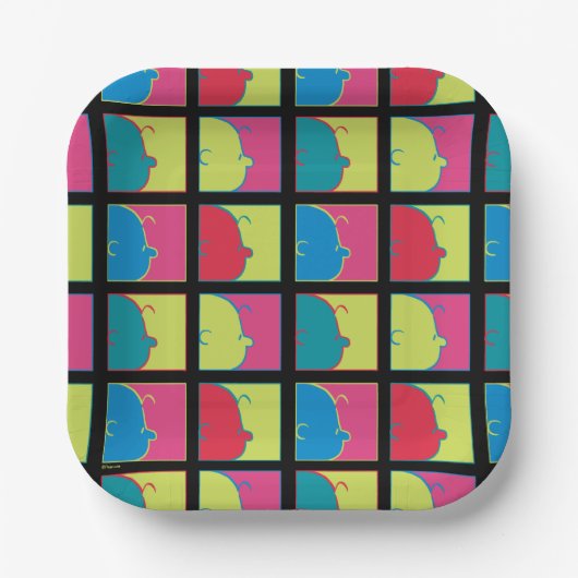 pinda's | Moderne Pop Art Charlie Brown Papieren Bordje (Voorkant)