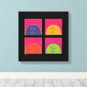 pinda's | Moderne Pop Art Het is Charlie Brown Canvas Afdruk (Insitu (Houten vloer))