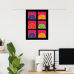 pinda's | Moderne Pop Art Het is Charlie Brown Poster<br><div class="desc">Bekijk dit kleurrijke pop-kunststijl Peanuts-ontwerp met Charlie Brown.</div>