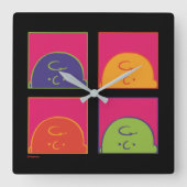 pinda's | Moderne Pop Art Het is Charlie Brown Vierkante Klok (Voorkant)