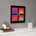 pinda's | Moderne Pop Art Het is Charlie Brown Vierkante Klok<br><div class="desc">Bekijk dit kleurrijke pop-kunststijl Peanuts-ontwerp met Charlie Brown.</div>
