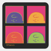 pinda's | Moderne Pop Art Het is Charlie Brown Vierkante Sticker (Voorkant)
