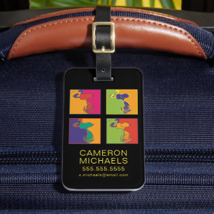 pinda's   Moderne Pop Art Snoopy Bagagelabel