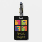 pinda's | Moderne Pop Art Snoopy Bagagelabel (Achterkant verticaal)