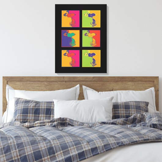 pinda's | Moderne Pop Art Snoopy Canvas Afdruk (Insitu (Slaapkamer))