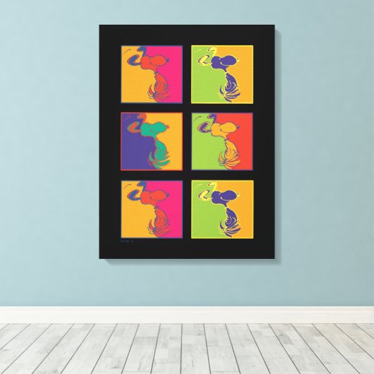 pinda's | Moderne Pop Art Snoopy Canvas Afdruk (Insitu (Houten vloer))