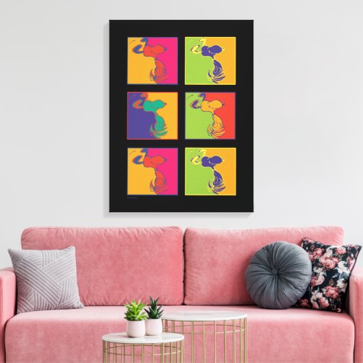 pinda's | Moderne Pop Art Snoopy Canvas Afdruk (Insitu (Woonkamer))