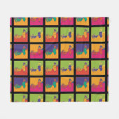 pinda's | Moderne Pop Art Snoopy Fleece Deken (Voorkant (Horizontaal))