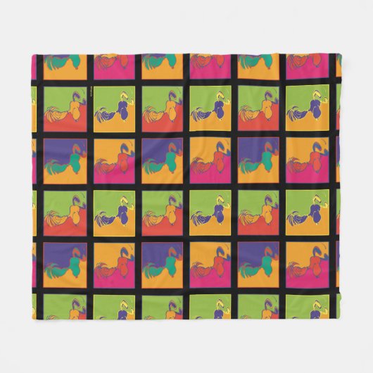 pinda's | Moderne Pop Art Snoopy Fleece Deken (Voorkant (Horizontaal))