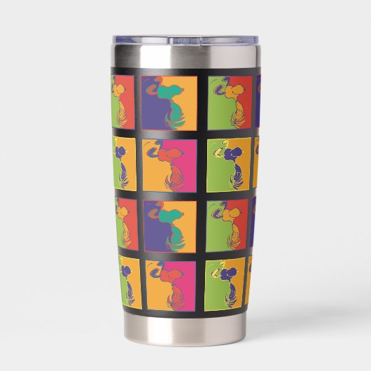 pinda's | Moderne Pop Art Snoopy Geïsoleerde Drinkbeker (Achterkant)