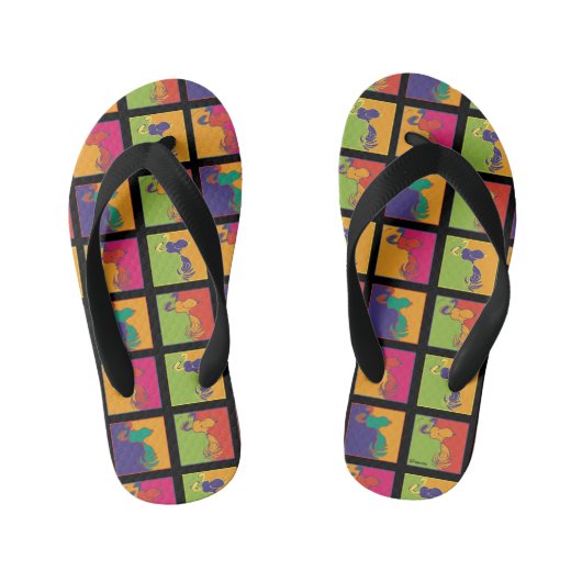 pinda's | Moderne Pop Art Snoopy Kinder Teenslippers (Voetbed)