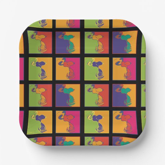 pinda's | Moderne Pop Art Snoopy Papieren Bordje (Voorkant)