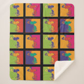 pinda's | Moderne Pop Art Snoopy Sherpa Deken (Voorkant)