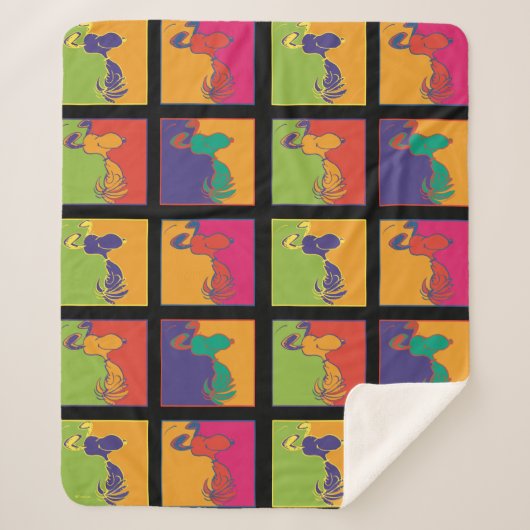 pinda's | Moderne Pop Art Snoopy Sherpa Deken (Voorkant)
