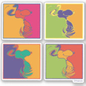 pinda's | Moderne Pop Art Snoopy Sticker (Voorkant)