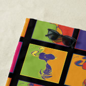 pinda's | Moderne Pop Art Snoopy Strandlaken (In situ)