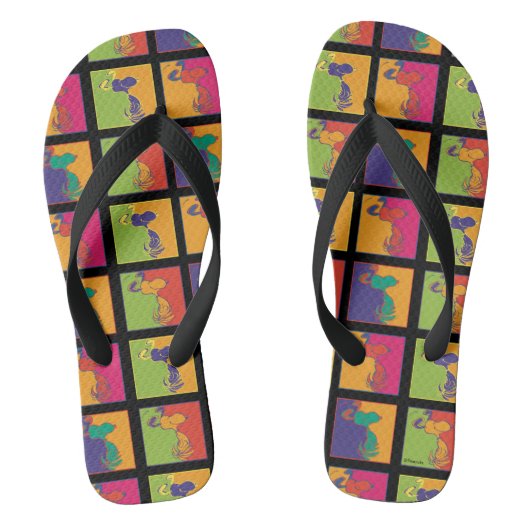 pinda's | Moderne Pop Art Snoopy Teenslippers (Voetbed)