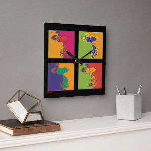 pinda's   Moderne Pop Art Snoopy Vierkante Klok