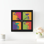 pinda's | Moderne Pop Art Snoopy Vierkante Klok (Huis)