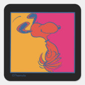 pinda's | Moderne Pop Art Snoopy Vierkante Sticker (Voorkant)