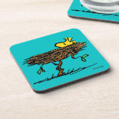 pinda's | Ontdopening van hout Bier Onderzetter (Linkerzijde)