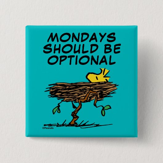 pinda's | Ontdopening van hout Vierkante Button 5,1 Cm (Voorkant)