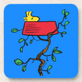 pinda's | Ontdoppen van hout in Snoopy's Dish Bier Onderzetter (Voorkant)