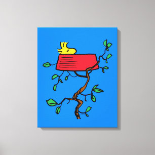 pinda's   Ontdoppen van hout in Snoopy's Dish Canvas Afdruk