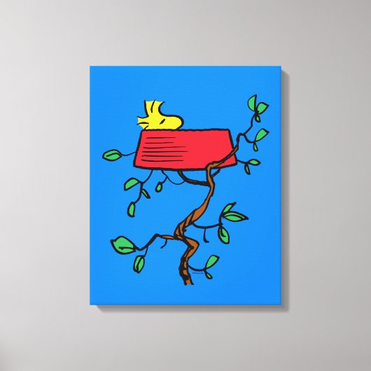 pinda's | Ontdoppen van hout in Snoopy's Dish Canvas Afdruk (Voorkant)