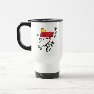 pinda's   Ontdoppen van hout in Snoopy's Dish Reisbeker