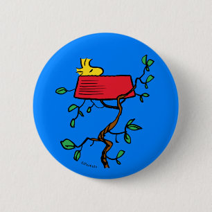 pinda's Ontdoppen van hout in Snoopy's Dish Ronde Button 5,7 Cm