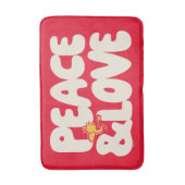 pinda's | Peace & Love Woodstock Badmat (Voorkant Verticaal)