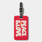 pinda's | Peace & Love Woodstock Bagagelabel (Voorkant verticaal)