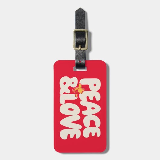 pinda's | Peace & Love Woodstock Bagagelabel (Voorkant verticaal)