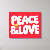 pinda's | Peace & Love Woodstock Canvas Afdruk (Voorkant)