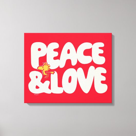 pinda's | Peace & Love Woodstock Canvas Afdruk (Voorkant)