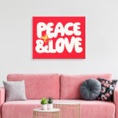 pinda's | Peace & Love Woodstock Canvas Afdruk (Insitu (Woonkamer))