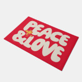 pinda's | Peace & Love Woodstock Deurmat (Schuin)