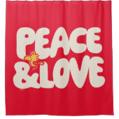 pinda's | Peace & Love Woodstock Douchegordijn (Voorkant)