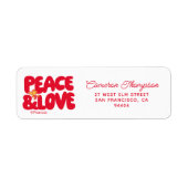 pinda's | Peace & Love Woodstock Etiket (Voorkant)