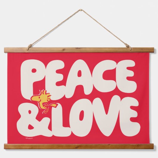 pinda's | Peace & Love Woodstock Hangend Wandkleed (Voorkant)