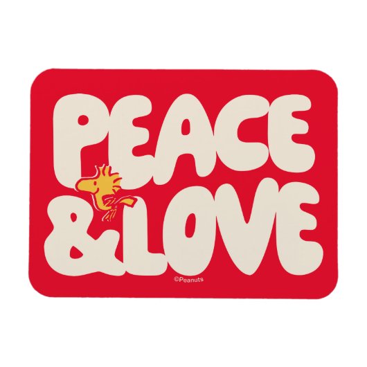 pinda's | Peace & Love Woodstock Magneet (Horizontaal)