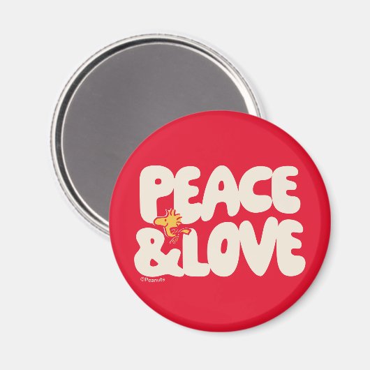 pinda's | Peace & Love Woodstock Magneet (Voorkant / Achterkant)
