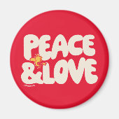 pinda's | Peace & Love Woodstock Magneet (Voorkant)