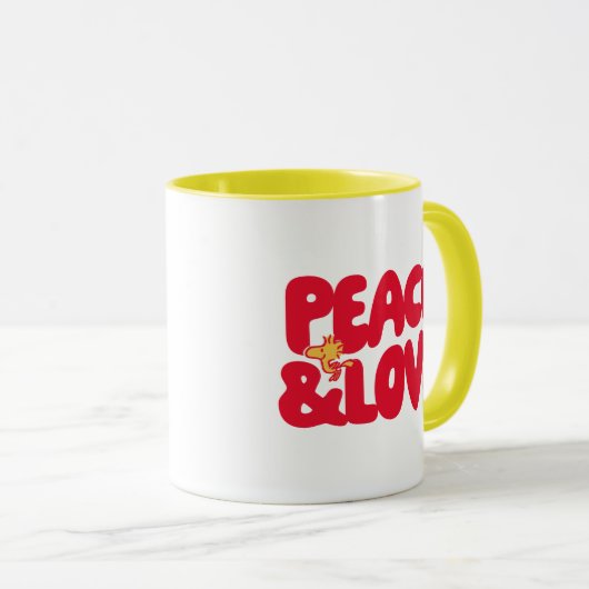 pinda's | Peace & Love Woodstock Mok (Voorkant rechts)