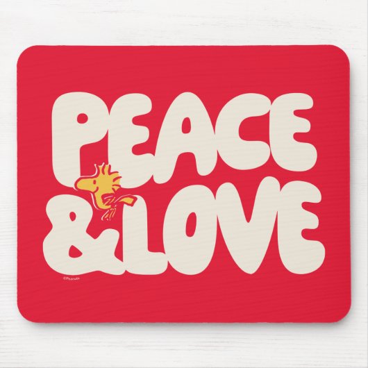 pinda's | Peace & Love Woodstock Muismat (Voorkant)