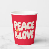pinda's | Peace & Love Woodstock Papieren Bekers (Voorkant)