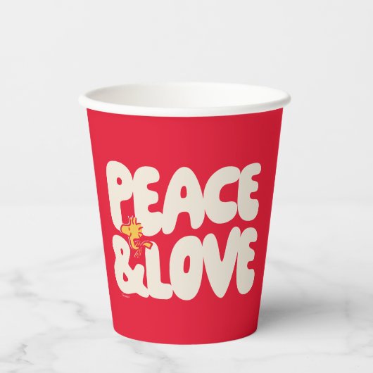 pinda's | Peace & Love Woodstock Papieren Bekers (Voorkant)